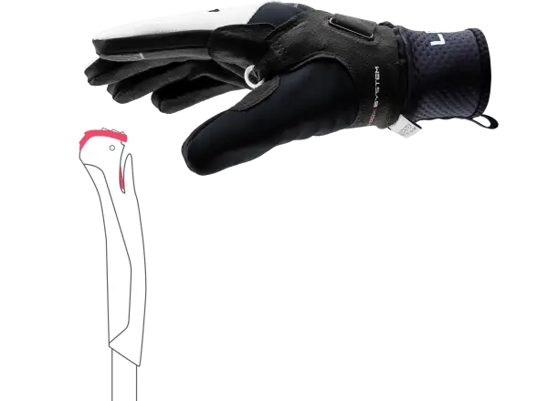 Leki PRC ThermoPlus Shark dámské rukavice Black-white
