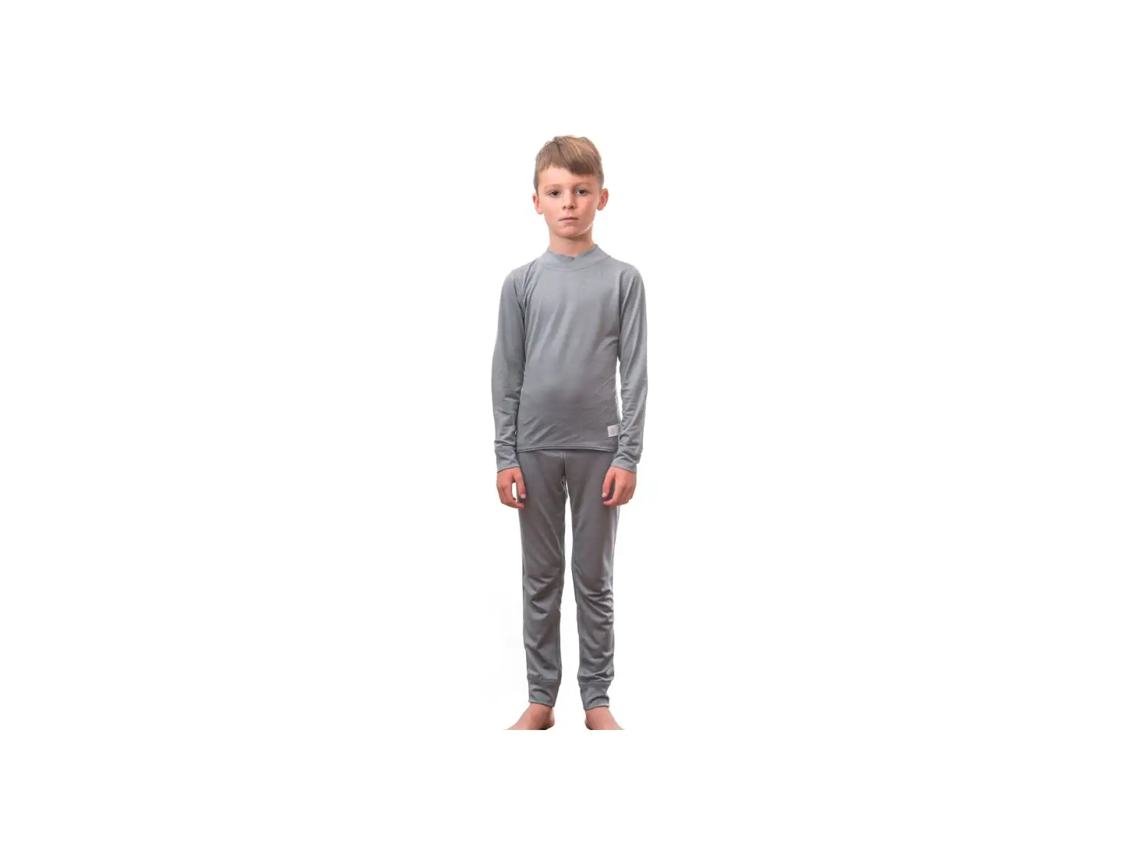 Sensor Merino Active set juniorské triko dlouhý rukáv + kalhoty šedá