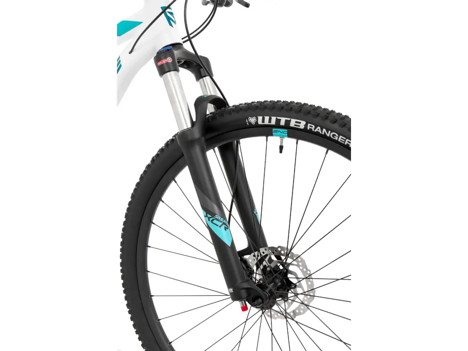 Rock Machine Catherine 20-29 horské kolo Pearl White/Neon Cyan/Petrol
