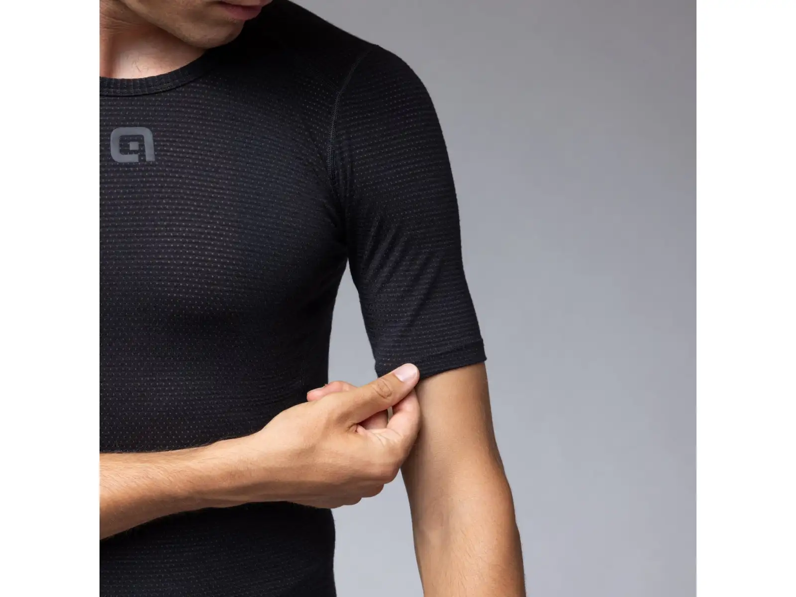Alé Intimo Merino pánské spodní triko krátký rukáv Black