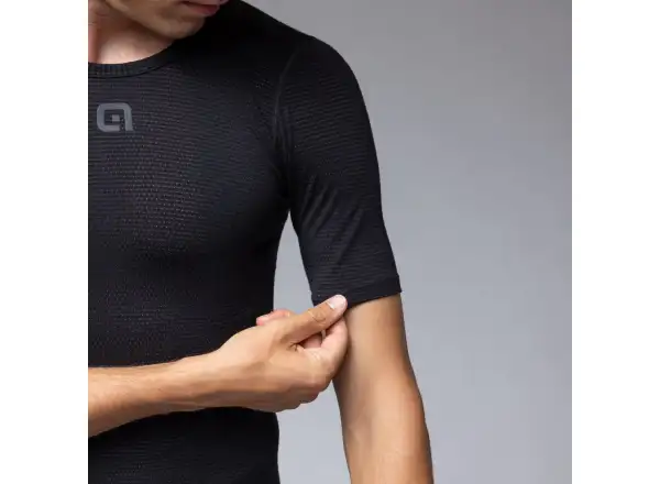 Alé Intimo Merino pánské spodní triko krátký rukáv Black