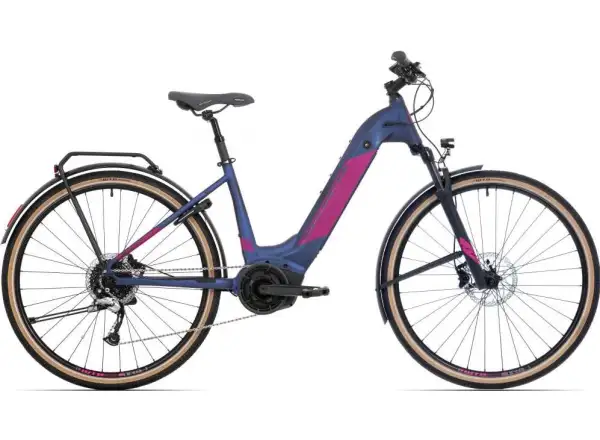 Rock Machine Crossride INT e500 Lady Touring elektrokolo Matte Metallic Navy / Pink