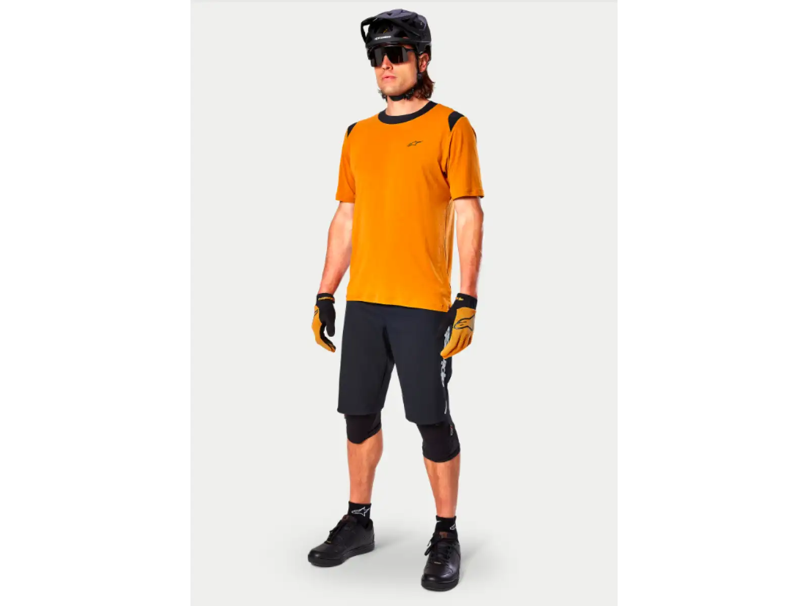 Alpinestars A-Dura Dri Wool pánský dres krátký rukáv Dark Gold