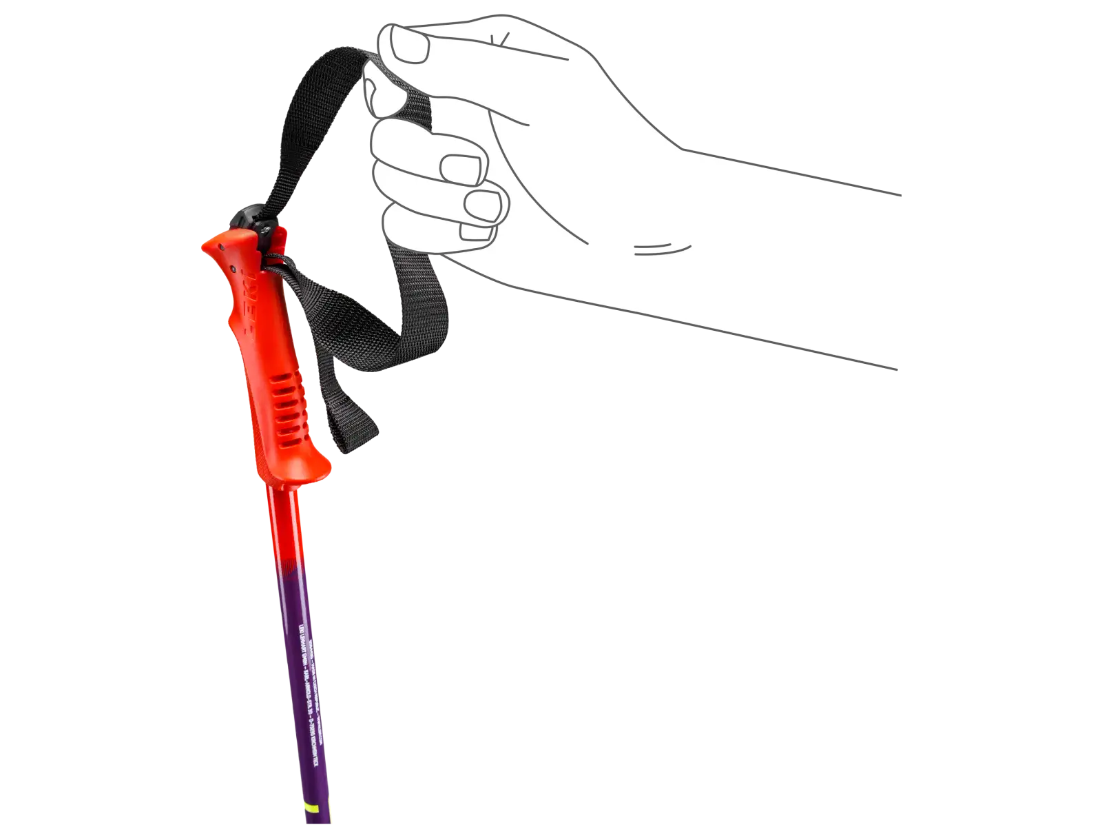 Leki Racing Kids dětské sjezdové hole Bright red-violet-neonyellow