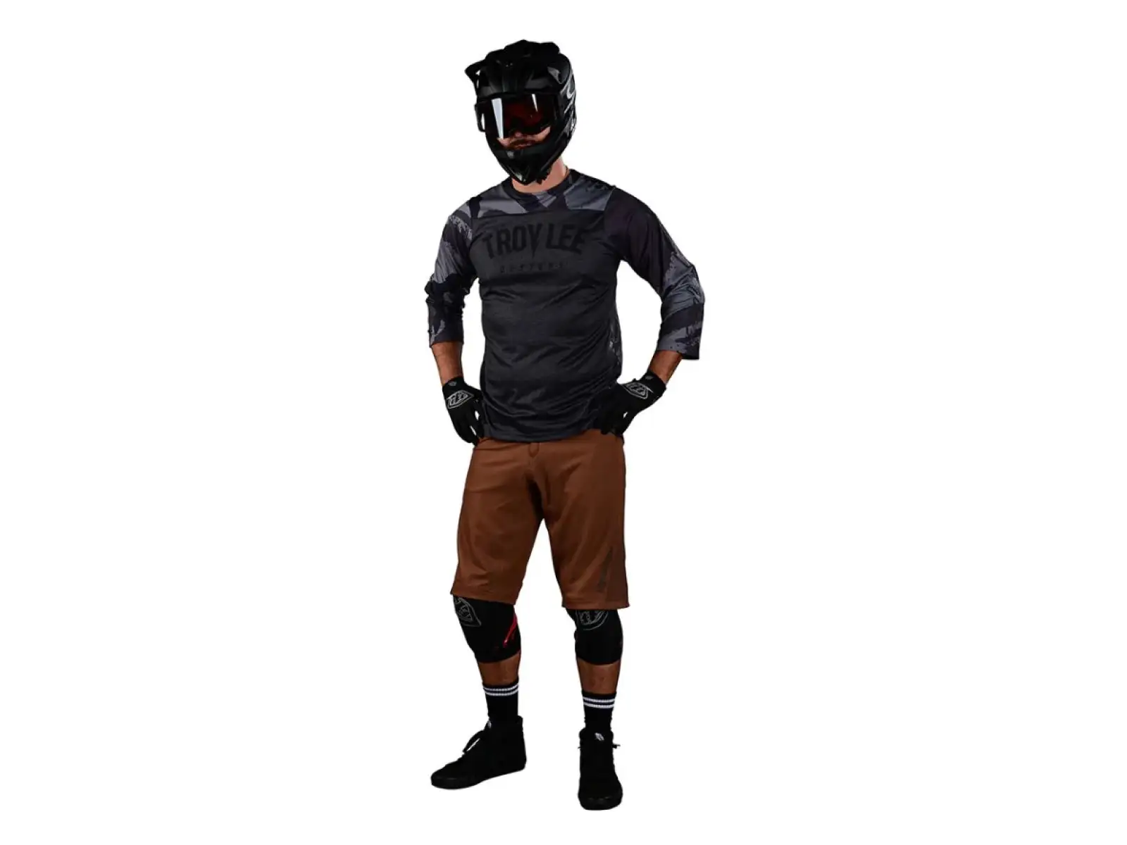 Troy Lee Designs Ruckus pánský dres 3/4 rukáv Camber Camo, black heather