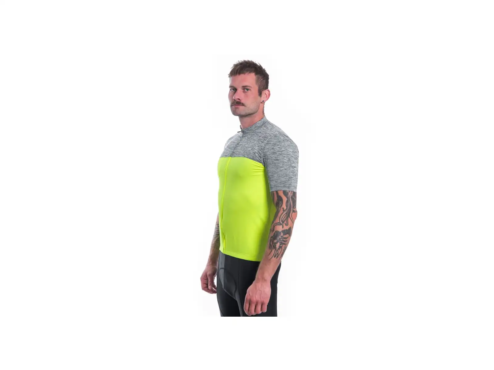 Sensor Cyklo Motion pánský dres krátký rukáv Neon Yellow/šedá
