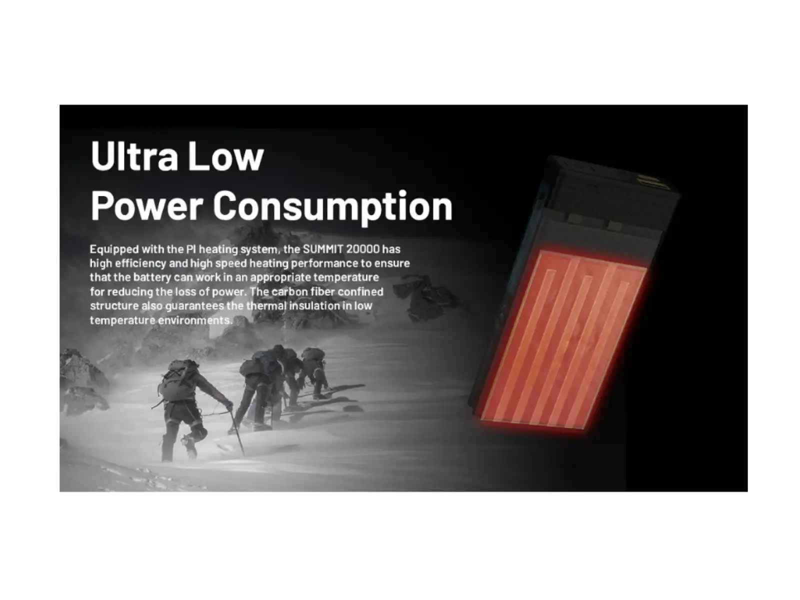 Nitecore výkonná Powerbanka do mrazu SUMMIT 20000, USB-C, až 3A výstup, 20000 mAh