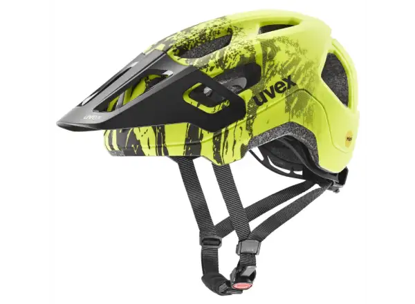 Uvex React Jr. MIPS MTB dětská přilba Lime/Black Matt
