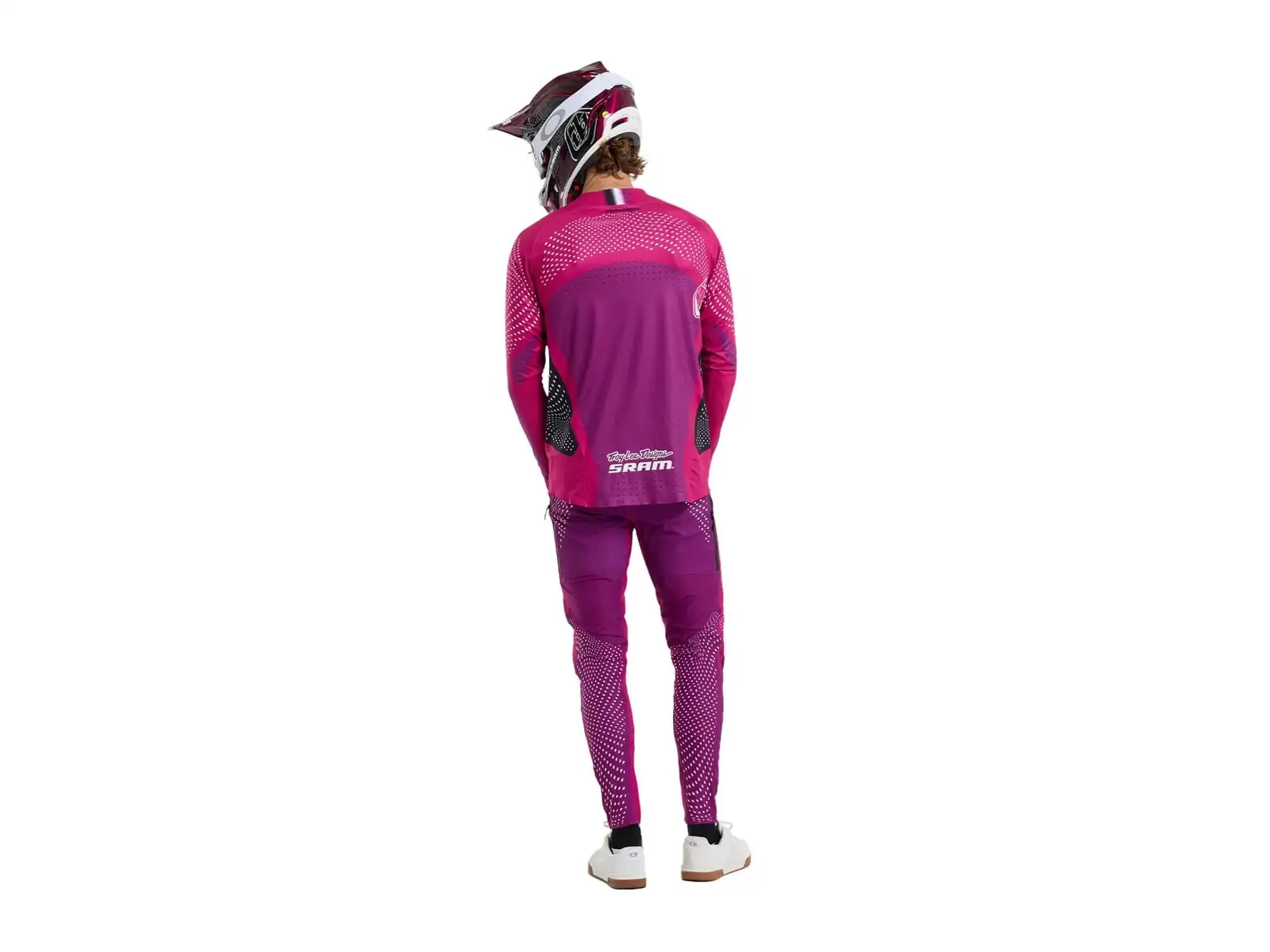 Troy Lee Designs x SRAM Sprint pánské kalhoty Radioscape Fuchsia
