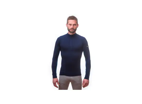 Sensor Merino Active pánské triko dlouhý rukáv Deep Blue