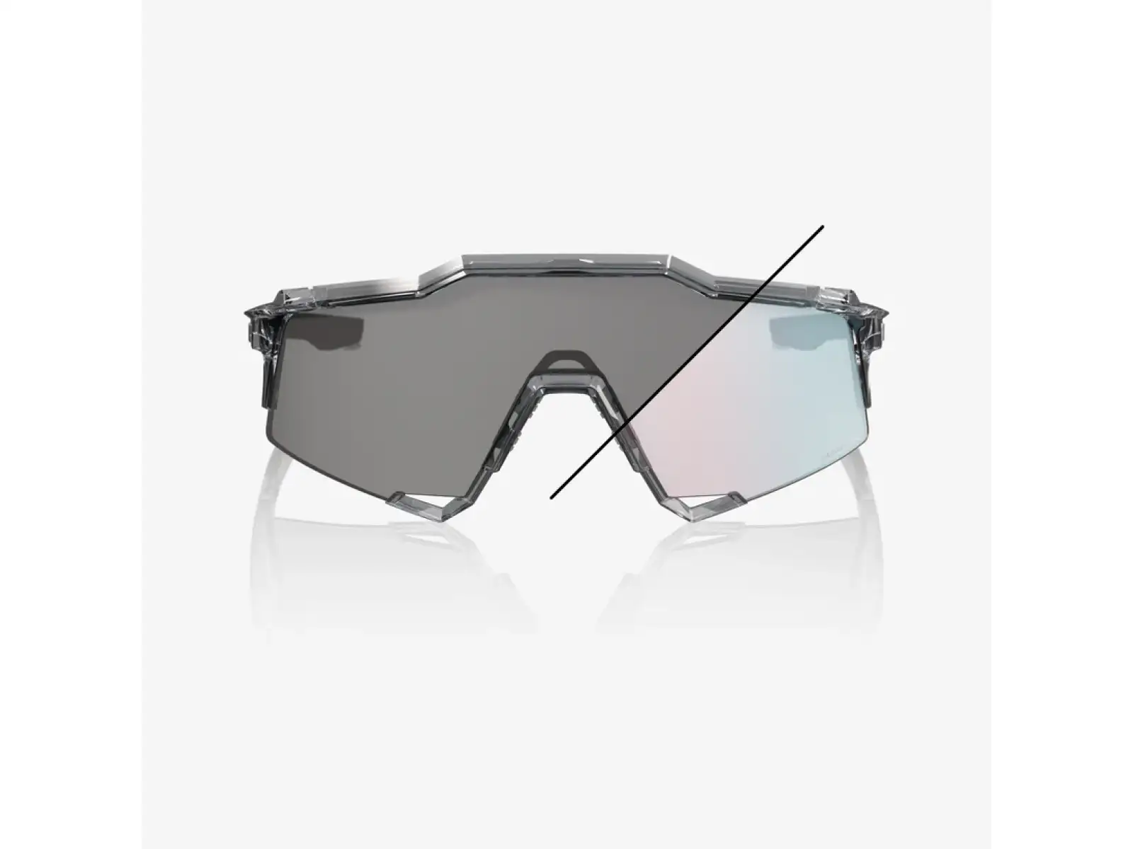 100% Speedcraft sluneční brýle Polished Translucent Grey/Rose Gold Mirror Photochromic