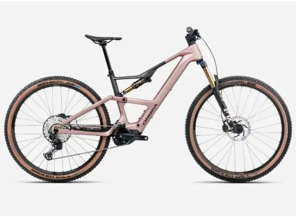 Orbea RISE SL M10 celoodpružené lehké elektrokolo černá-růžová