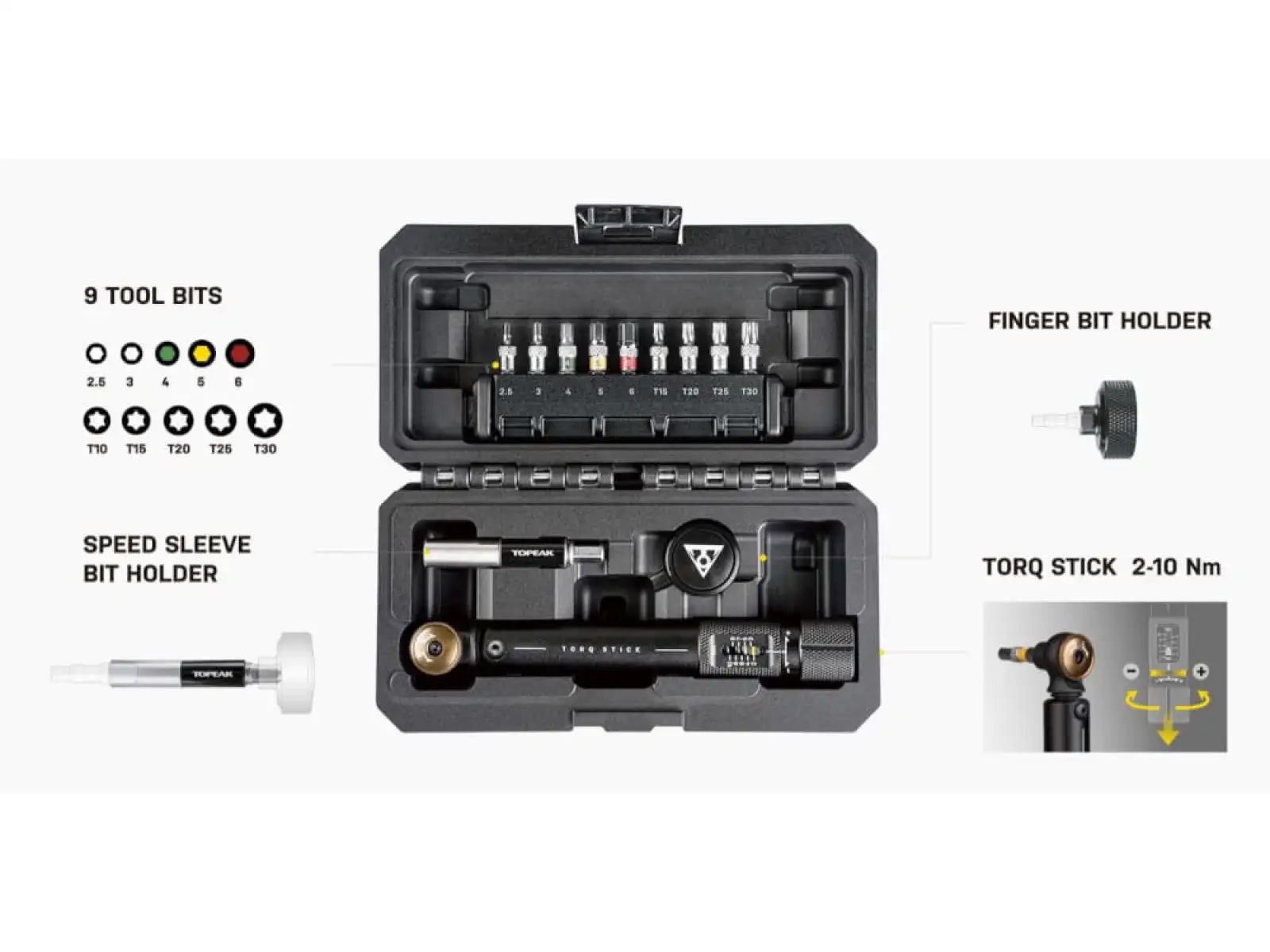 Topeak Torq Stick Pro sada nářadí 12 funkcí