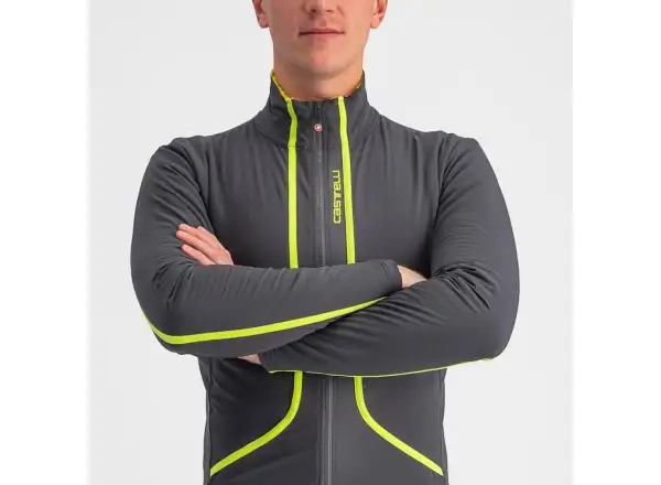 Castelli Flight Air pánská bunda gray/lime