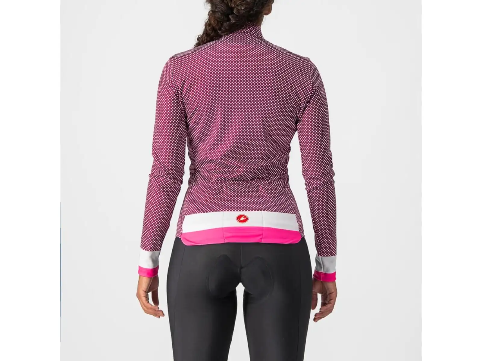 Castelli Volare dámský dres dlouhý rukáv cyclamen/white