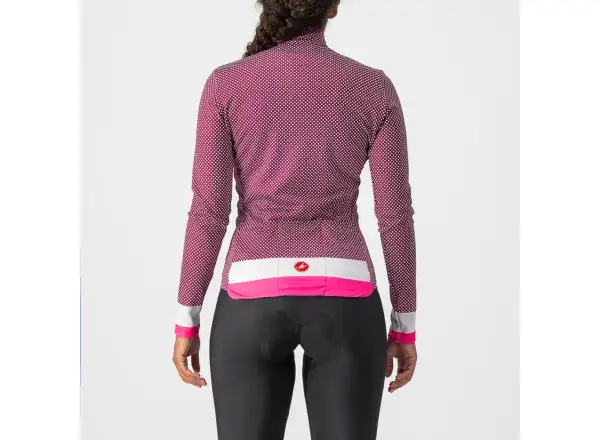 Castelli Volare dámský dres dlouhý rukáv cyclamen/white