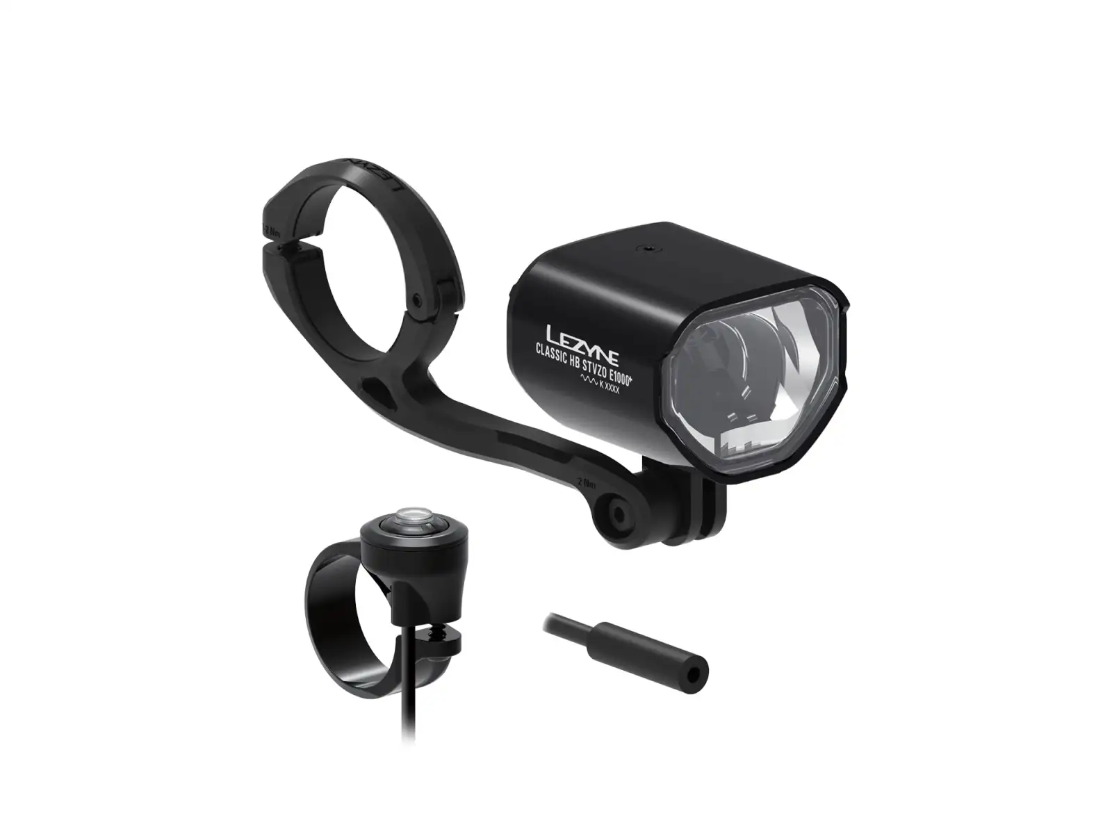 Lezyne E-Bike Classic HB StVZO E1000+ přední světlo Black