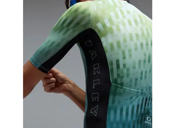 Oakley Icon Training pánský dres krátký rukáv Green Glitch Print