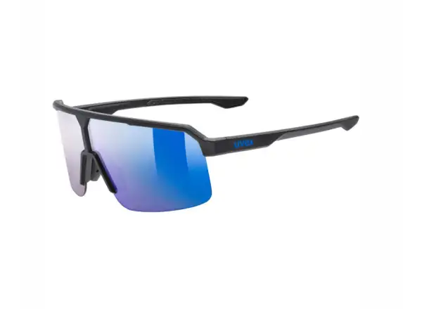 Uvex Ramp cyklistické brýle Black matt/Mirror Blue