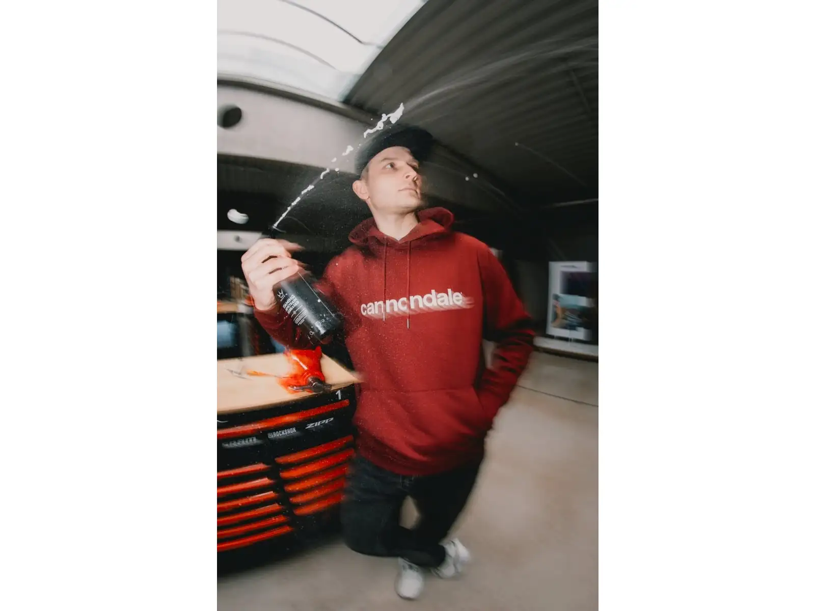 Cannondale Lifestyle Hoodie unisex mikina Burgundy/Mrk