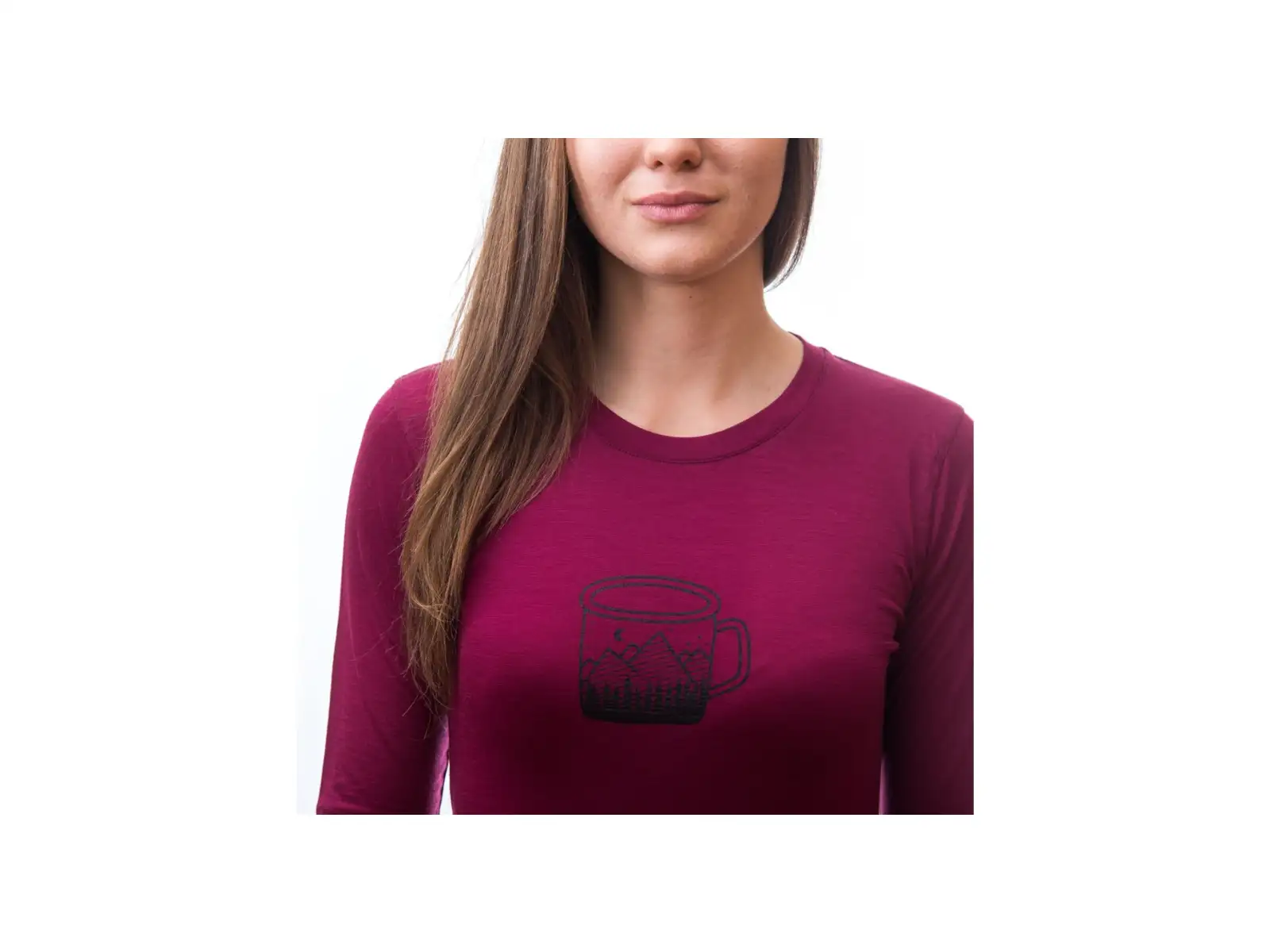 Sensor Merino Active Pt Mug dámské triko dlouhý rukáv Lilla