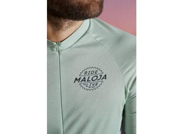 Maloja TeseroM. pánský dres krátký rukáv Pastel Pine