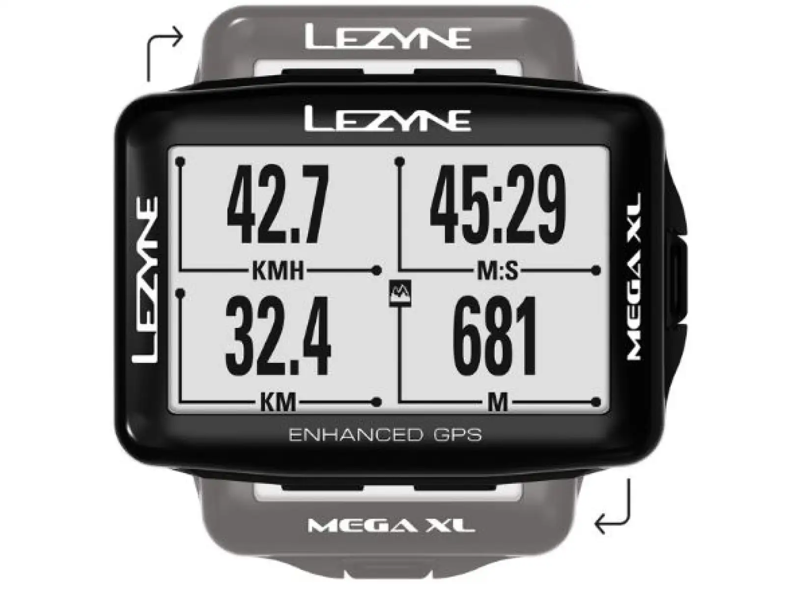 Lezyne Mega XL GPS navigace černá