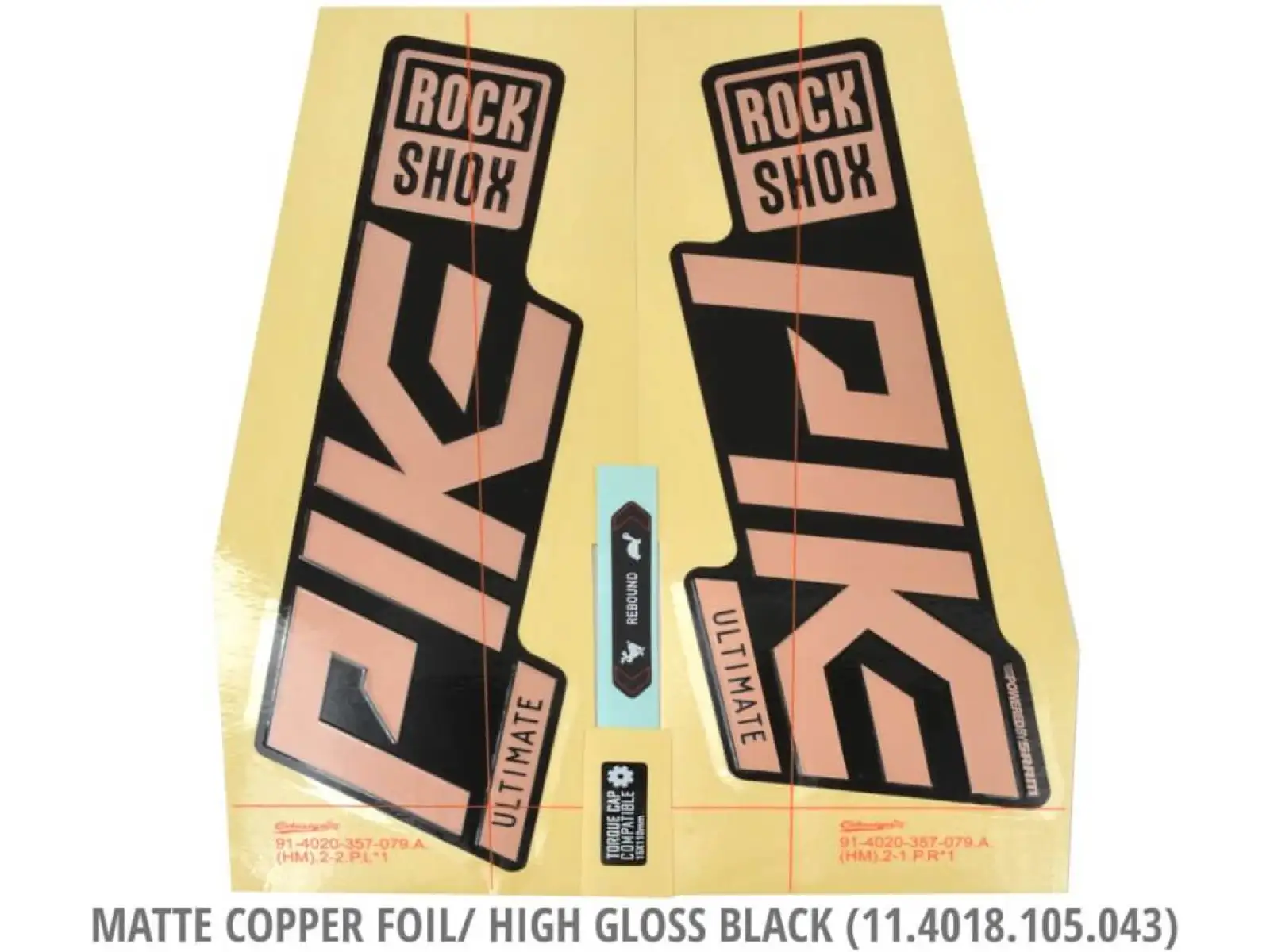 Rock Shox Decal Pike Ultimate 27,5"/29" 2021 matte copper foil/high gloss black