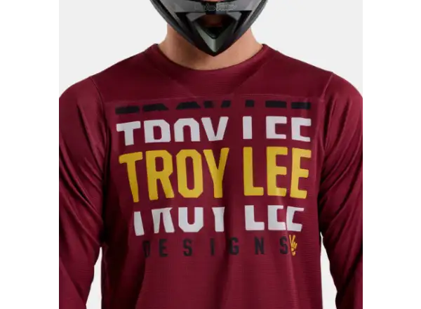 Troy Lee Designs Ruckus Spun pánský dres 3/4 rukáv Oxblood
