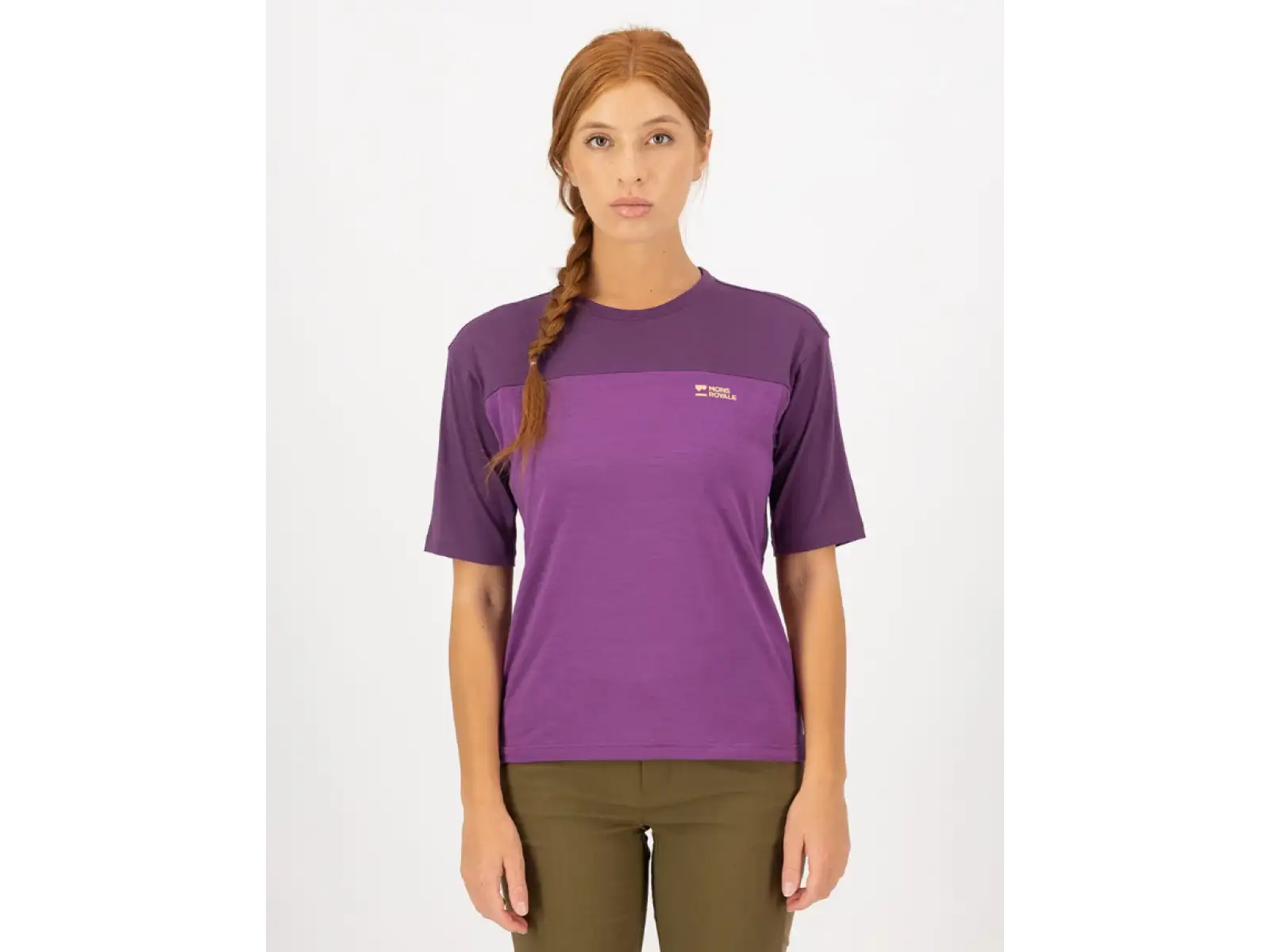 Mons Royale Diversion Merino dámský dres krátký rukáv Ultraviolet/Boysenberry