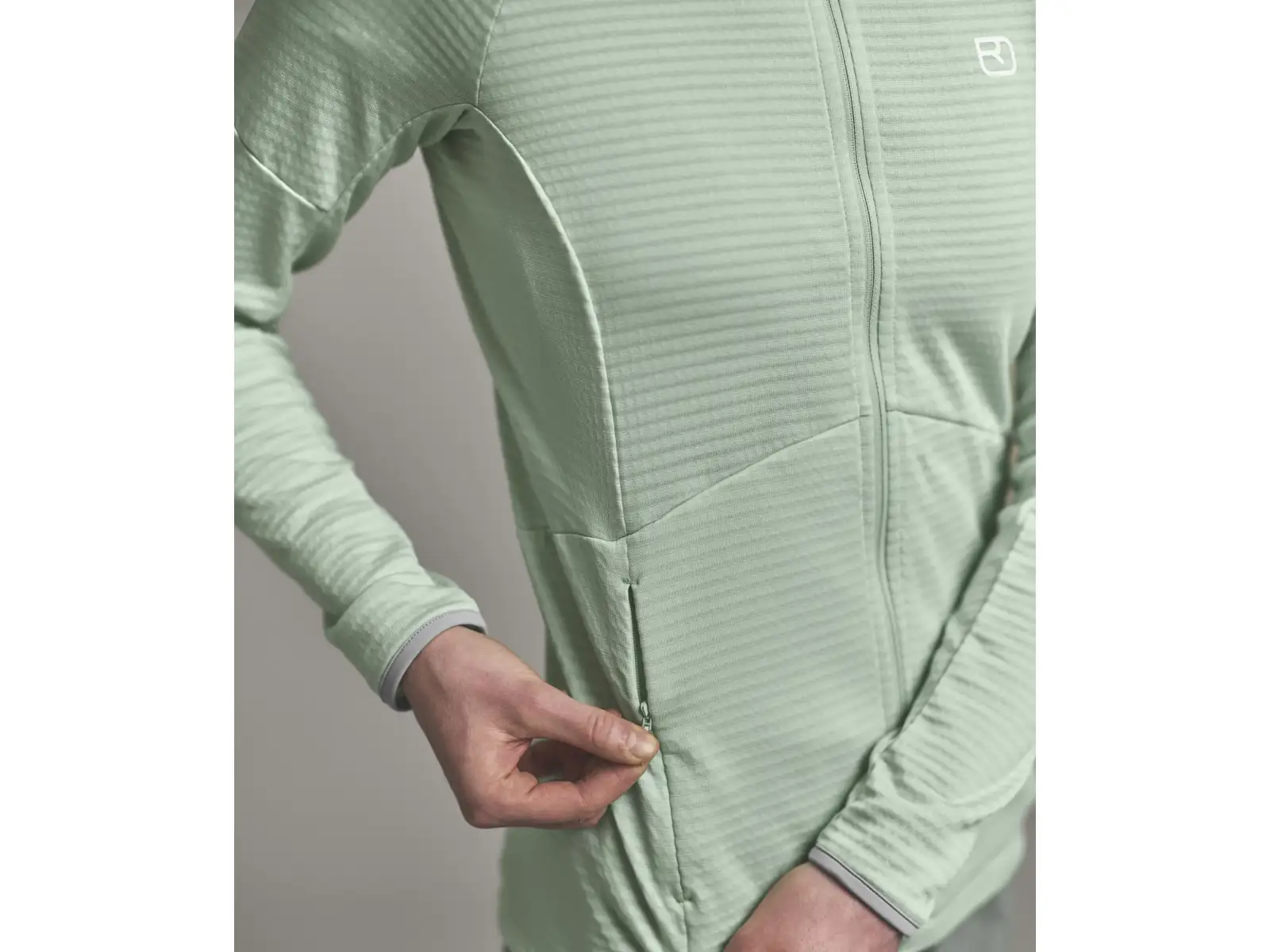 Ortovox Fleece Light Grid Hoody dámská mikina Green Acid