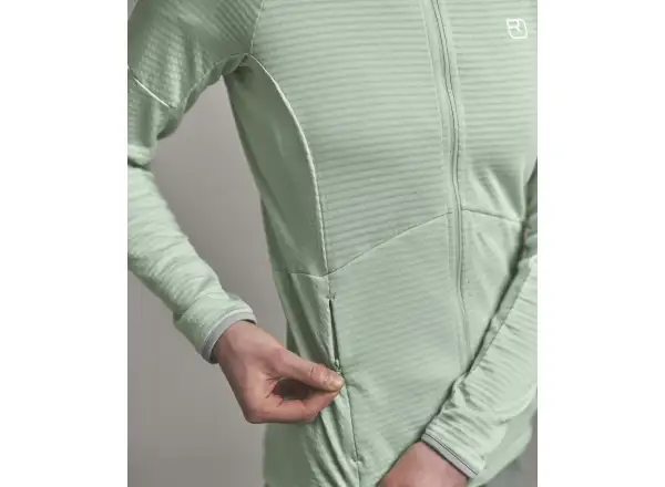 Ortovox Fleece Light Grid Hoody dámská mikina Green Acid