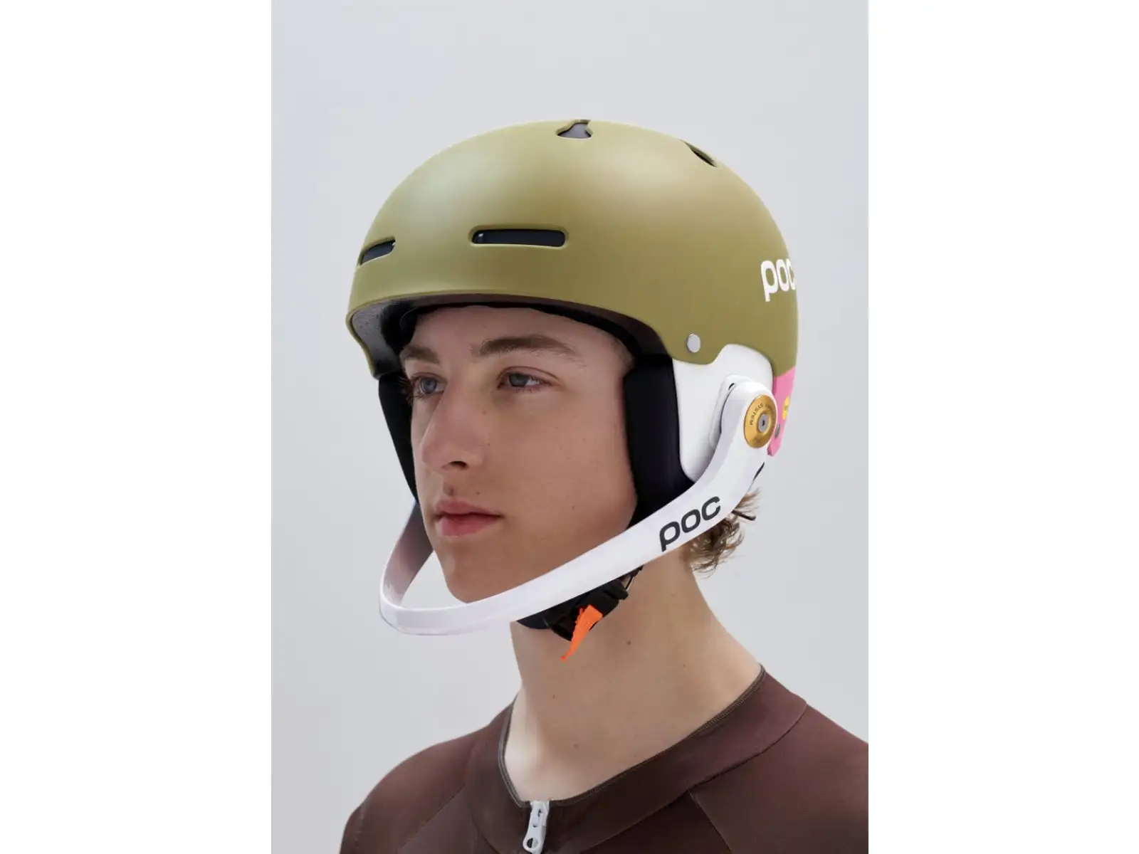 POC Artic SL MIPS lyžařská přilba Olivine Green Matt/Thulite Pink Matt