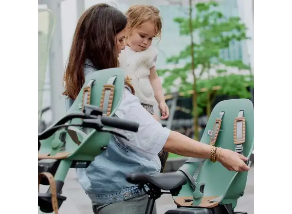 Urban Iki Ta-ke zadní sedačka na kolo pro MIK nosiče Icho Green/Kurumi Brown