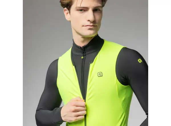 Alé PR-E Thermo 2.0 pánská cyklistická vesta Fluo Yellow