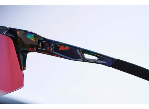 100% SPEEDCRAFT cyklistické brýle Black Holographic/Hiper blue Multilayer Mirror Lens