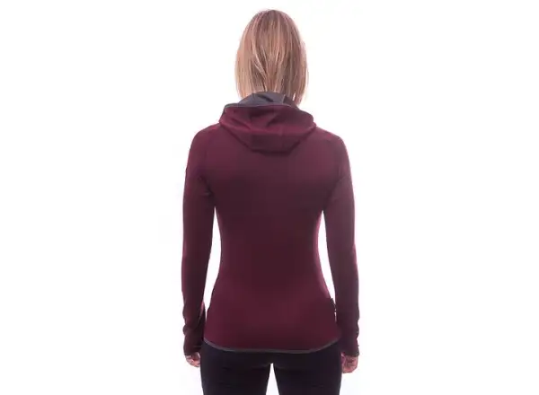Sensor Merino Upper Fox dámská mikina Port Red