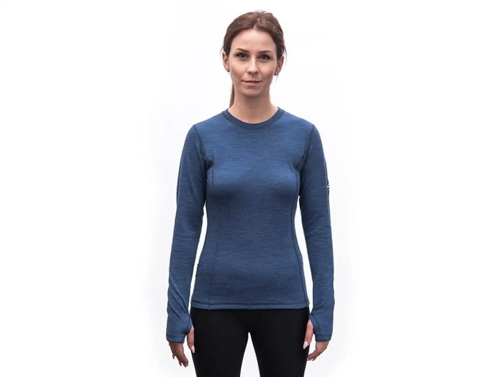 Sensor Merino Bold dámské triko dlouhý rukáv Cool Blue