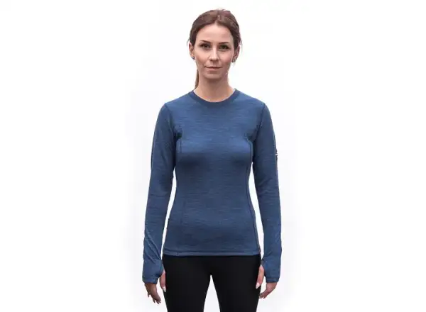Sensor Merino Bold dámské triko dlouhý rukáv Cool Blue