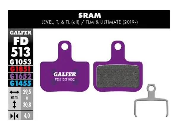 Galfer FD513 E-bike G1652 brzdové destičky pro Sram