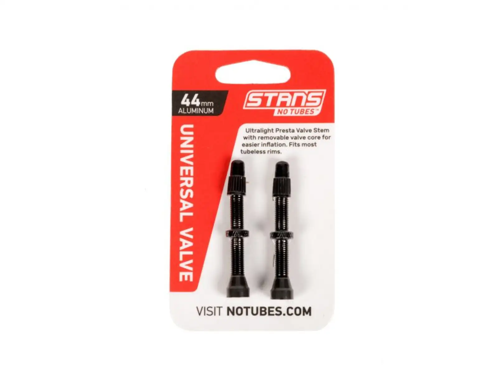 No Tubes Universal Tubeless Alu ventilky 44 mm - pár