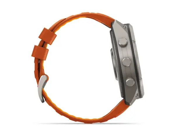 Garmin Fénix 9 Pro inReach 51 mm chytré hodinky  Titanium Autumn orange/Spark orange
