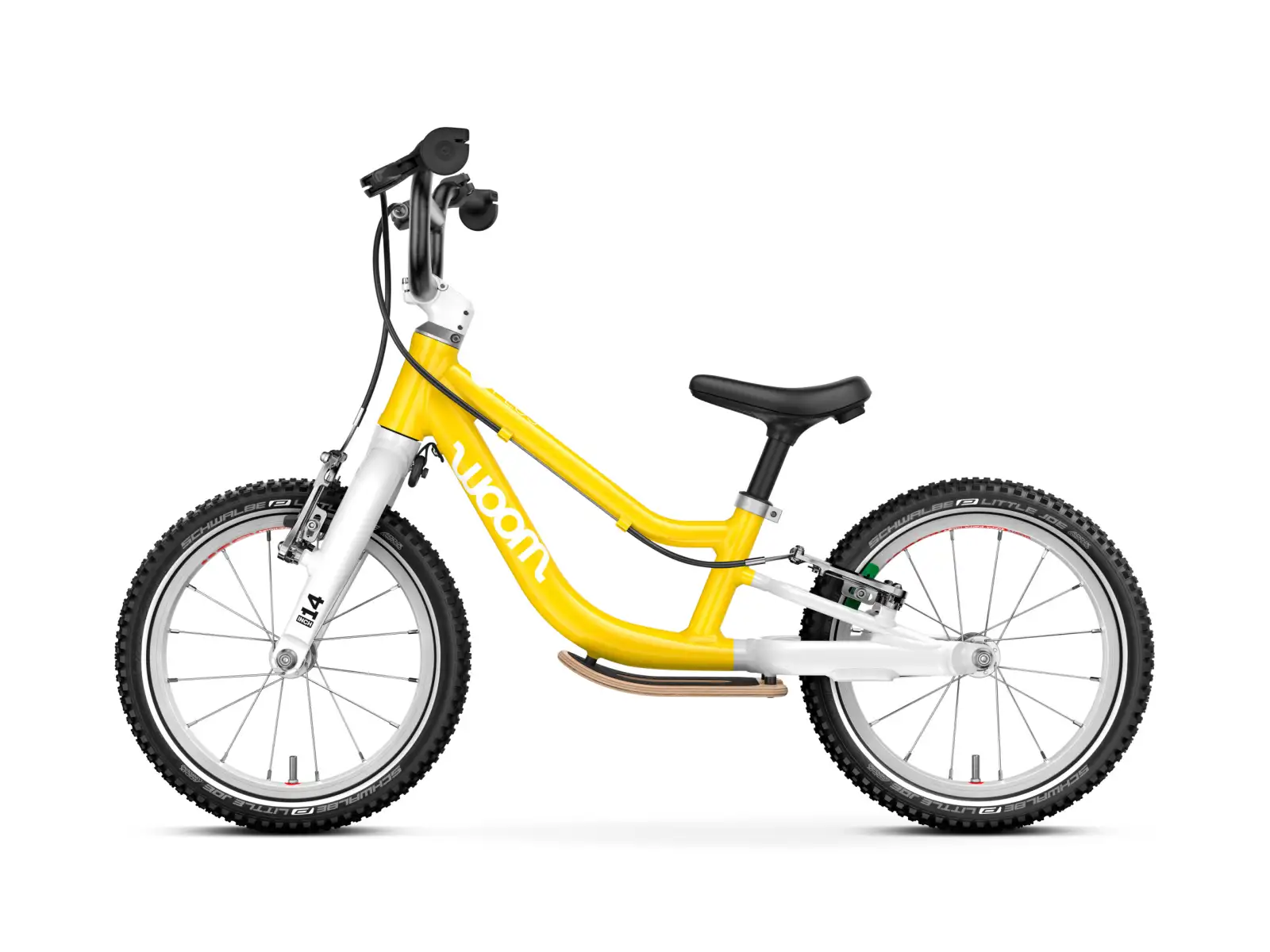 Woom GO 1 Plus Vibrant Yellow 14 dětské odrážedlo