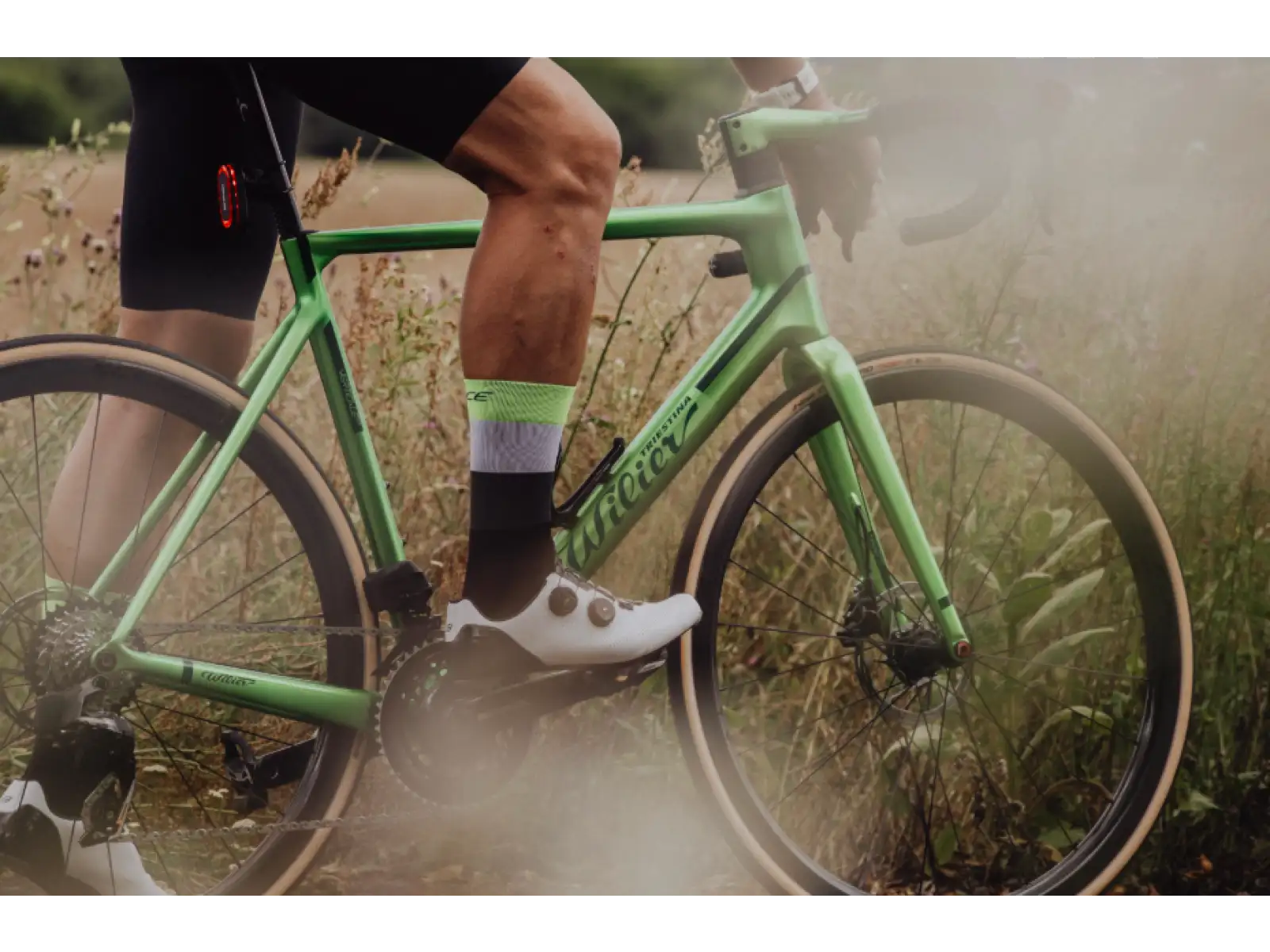 Force Rainbow cyklistické ponožky černá/fluo