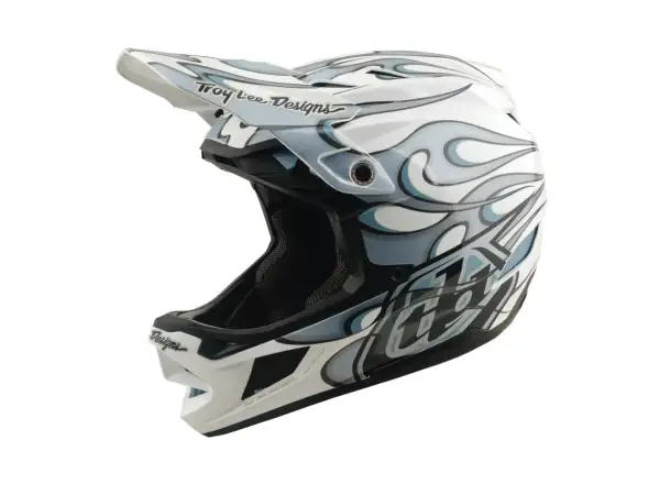 Troy Lee Designs D4 Composite MIPS přilba Torched white/Silver