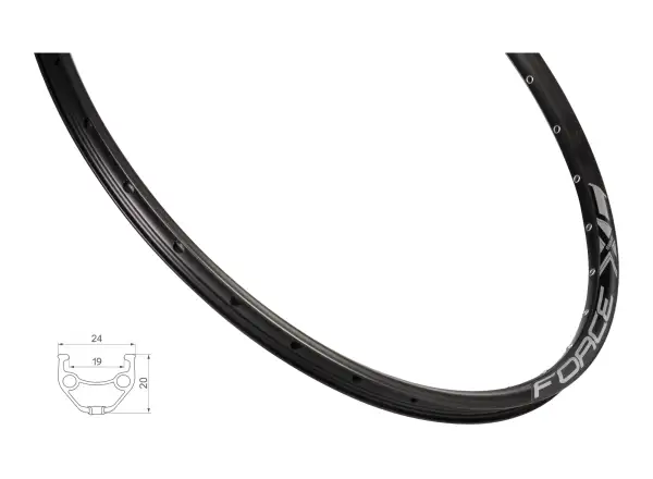 Force XC Basic Disc 559x19 ráfek 36 děr černá