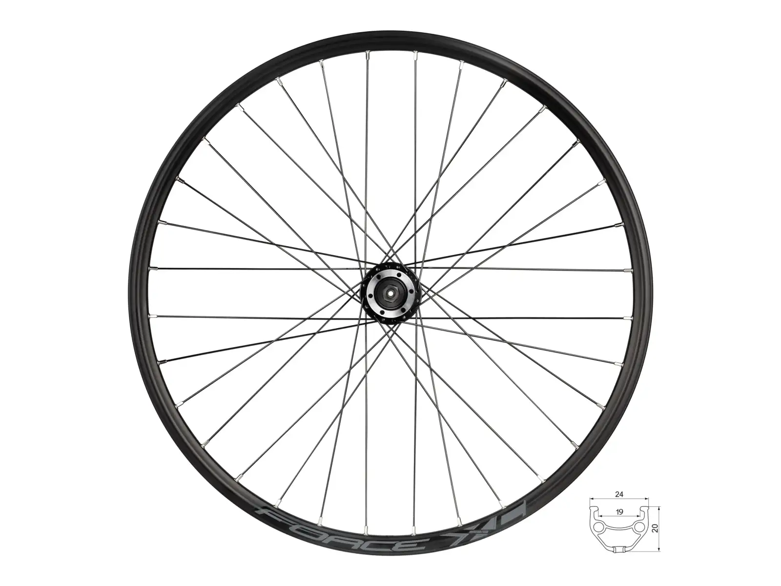 Force XC Disc 26" přední vypletené kolo náboj Force F804332