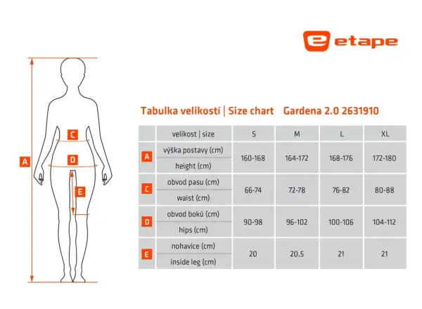 Etape Gardena 2.0 dámské zateplené kraťasy černá