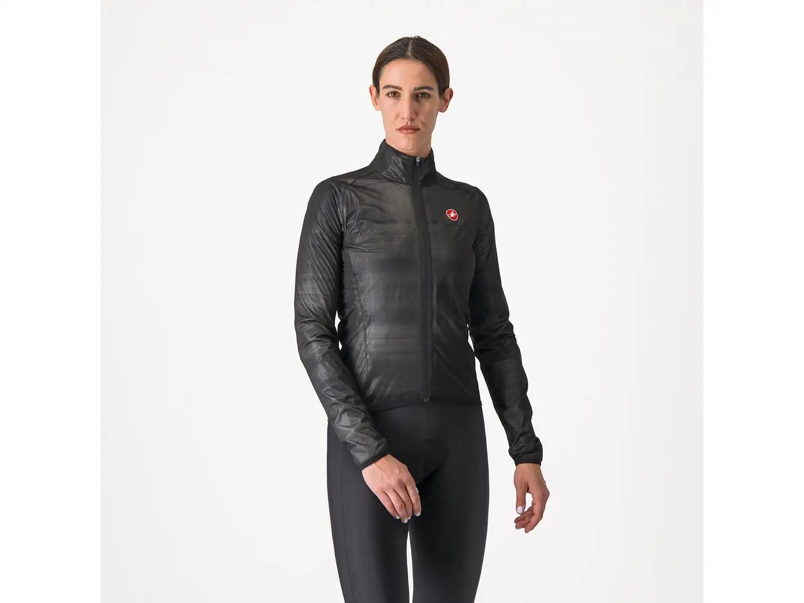 Castelli Squall Shell dámská bunda Light Black/Silver Gray