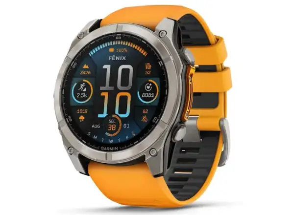 Garmin fenix 8 - 51 mm AMOLED Sapphire chytré hodinky Titanium Orange/Graphite